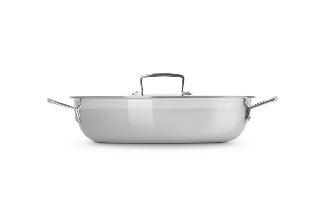 Le Creuset 3-ply Stainless Steel Non-Stick Shallow Casserole with Lid 30cm image number 3