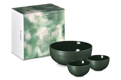 Le Creuset Serenity Stoneware Serving Bowls Set of 3 For&ecirc;t