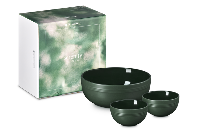 Le Creuset Serenity Stoneware Serving Bowls Set of 3 For&ecirc;tFor&ecirc;t image number 1