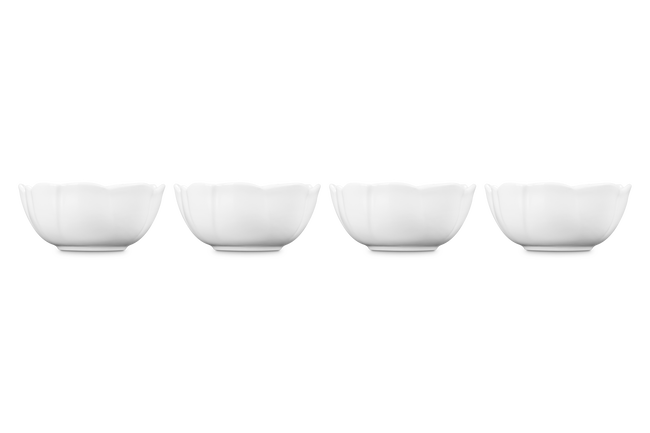 Le Creuset Stoneware Petal Set of 4 Mini Bowls White image number 3
