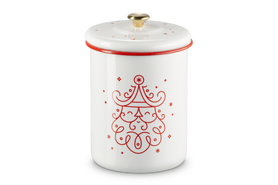 Le Creuset Cookie Jar Noel 4L White