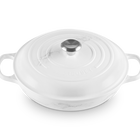 Le Creuset Cast Iron Signature Shallow Casserole 30cm White Marble image number 2