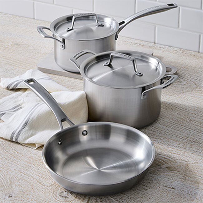Essential 3-ply Stainless Steel 3-piece Cookware Set image number 5