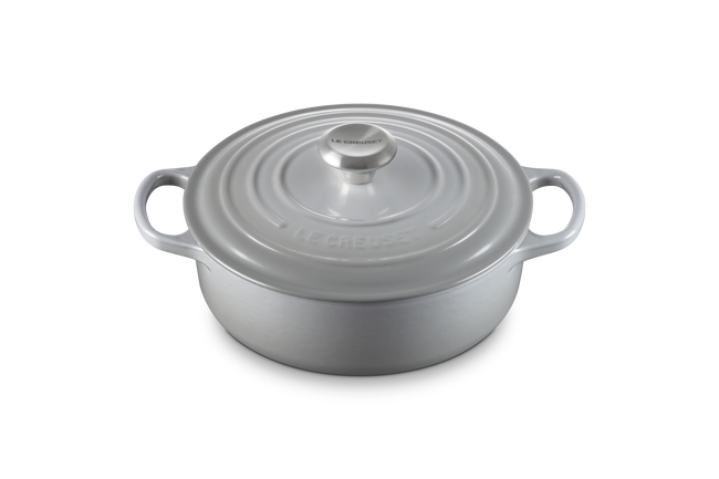 Le Creuset Cast Iron Signature Risotto Pot 24cm Mist GreyMist Grey image number 2