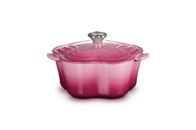 Le Creuset Cast Iron Classic Flower Shaped Casserole 20cm Berry