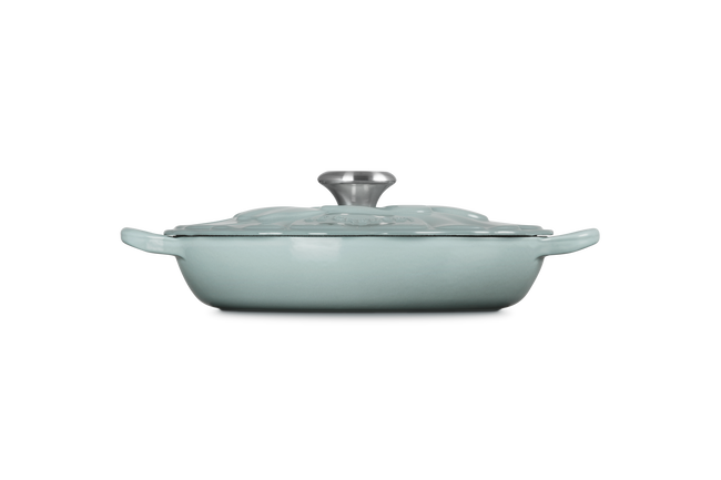 Le Creuset Cast Iron Signature Petal Shallow Casserole 26cm Sea SaltSea Salt image number 3
