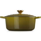 Le Creuset Cast Iron Signature Round Casserole 26cm OliveOlive image number 3