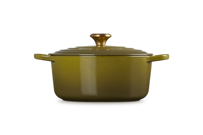Le Creuset Cast Iron Signature Round Casserole 26cm OliveOlive image number 3