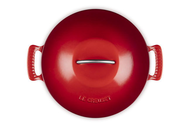Le Creuset Cast Iron Classic Modern Heritage Shallow Casserole 28cm CeriseCerise image number 5