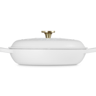 Le Creuset Signature Cast Iron Shallow Casserole L'Etoile Relief 30cm CottonCotton image number 3
