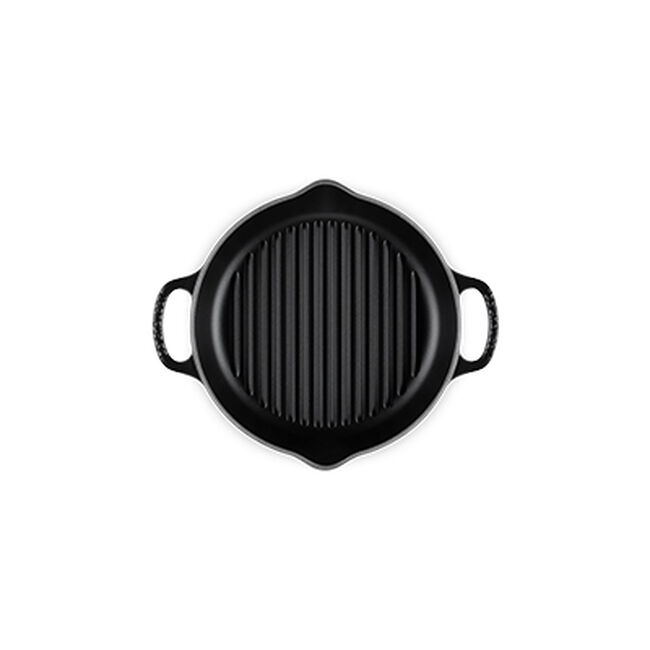 Le Creuset Cast Iron Signature Deep Round Grill 25cm Matte BlackMatte Black image number 4