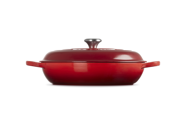 Le Creuset Cast Iron Signature Shallow Casserole 30cm CeriseCerise image number 3