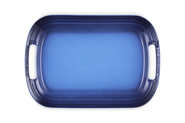Stoneware BBQ PlatterAzure Blue image number 4