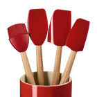 Le Creuset Stoneware Signature 5-Piece Utensil Set CeriseCerise image number 3