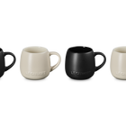 Le Creuset Serenity Stoneware Coupe Mug Set of 4 Matte Black & BriocheMatte Black & Brioche image number 3