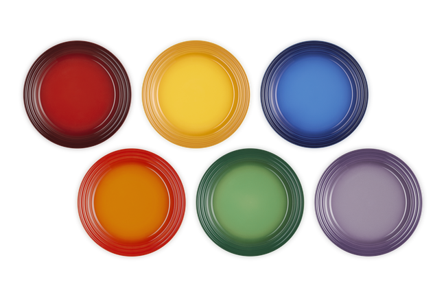 Stoneware Rainbow Set of 6 Vancouver Side Plates image number 4