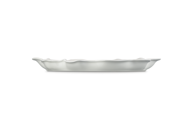 Stoneware Iris Serving PlatterMeringue image number 3