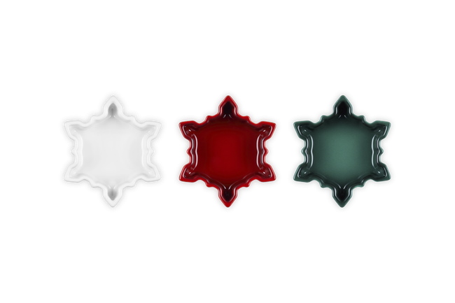 Le Creuset Stoneware Set of 3 Snowflake Mini Dishes image number 4
