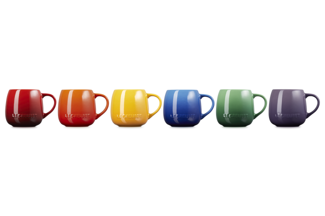 Stoneware Rainbow Set of 6 Coupe Mugs image number 4