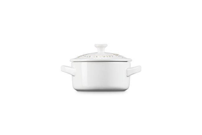 Le Creuset Stoneware Holly Mini Casserole with Gold Decal 10cm image number 4