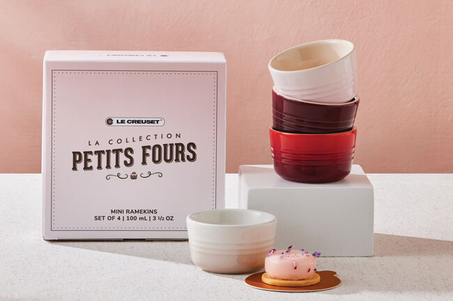 Stoneware Petits Fours Set of 4 Ramekins image number 3