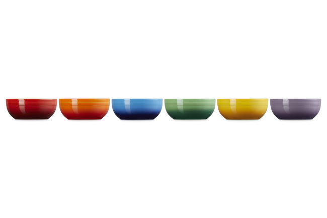 Stoneware Rainbow Set of 6 Coupe Cereal Bowls image number 4