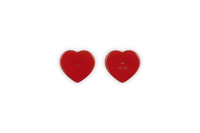 Stoneware Heart Salt & Pepper ShakersCerise image number 4