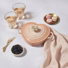 Le Creuset Cast Iron Classic Shallow Heart Casserole with Light Gold Heart Knob 20cm image number 1