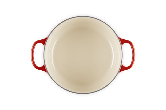 Le Creuset Signature Cast Iron Round Cocotte L'Etoile Relief 24cm CeriseCerise image number 4