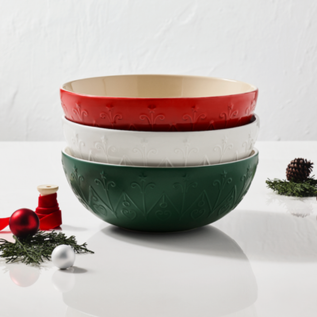 Le Creuset Stoneware Multi Bowl 3L L'Etoile Relief CeriseCerise image number 6