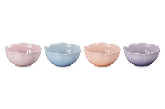 Le Creuset Stoneware Petal Set of 4 Mini Bowls Mix image number 1