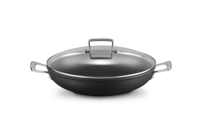 Le Creuset Non Stick Toughened Non-Stick Shallow Casserole with Glass Lid 30cm image number 1