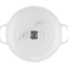 Le Creuset Cast Iron Signature Shallow Casserole 30cm White Marble image number 4