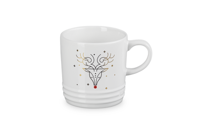 Le Creuset Stoneware Noel London Mug Rudolph 350ml White