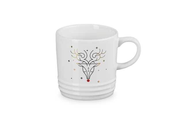 Le Creuset Stoneware Noel London Mug Rudolph 350ml White image number 1