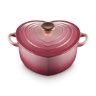 Le Creuset Cast Iron Classic Heart Casserole with Copper Knob 20cm Berry image number 3