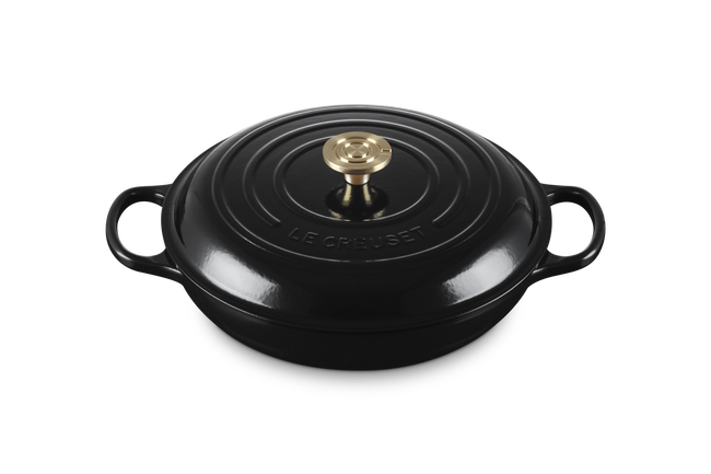 Le Creuset Cast Iron Signature Shallow Casserole 30cm OnyxOnyx image number 2