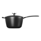 Le Creuset Cast Iron Signature Saucepan 18cm Matte BlackMatte Black image number 3