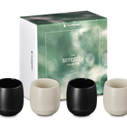 Le Creuset Serenity Stoneware Tumblers Set of 4 Matte Black & BriocheMatte Black & Brioche image number 1
