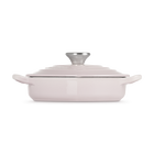 Le Creuset Cast Iron Classic Shallow Heart Casserole with Stainless Steel Heart Knob 20cm Shell Pink image number 3