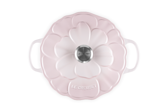 Le Creuset Cast Iron Signature Petal Round Casserole 26cm Shell PinkShell Pink image number 5