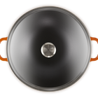 Le Creuset Cast Iron Signature Wok with Glass Lid 32cm FlameFlame image number 4