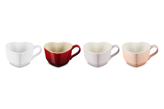 Set of 4 Heart Mugs image number 3
