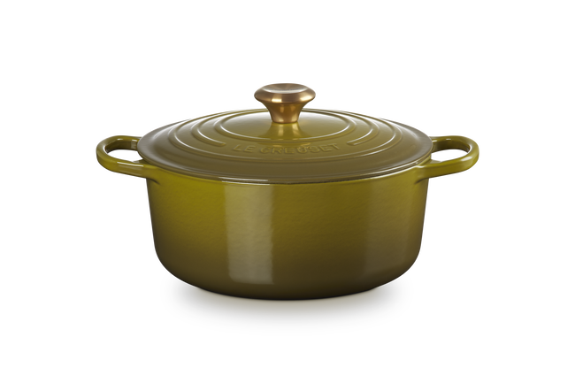 Le Creuset Cast Iron Signature Round Casserole 26cm OliveOlive image number 1
