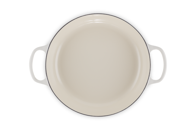 Le Creuset Cast Iron Signature Shallow Casserole 30cm MeringueMeringue image number 4