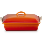 Le Creuset Stoneware Heritage Rectangular Dish with Lid FlameFlame image number 1