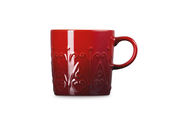 Le Creuset Stoneware Mug 350ml L'Etoile Relief CeriseCerise image number 3