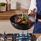 Le Creuset Carbon Steel Wok with Glass Lid & Wooden Handle 30cm image number 5
