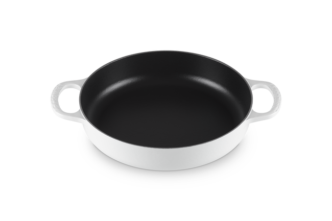 Le Creuset Cast Iron Signature Everyday Pan 28cm WhiteWhite image number 2