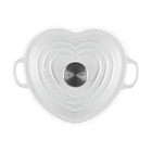 Le Creuset Cast Iron Classic Heart Casserole with Stainless Steel Knob 20cm WhiteWhite image number 5